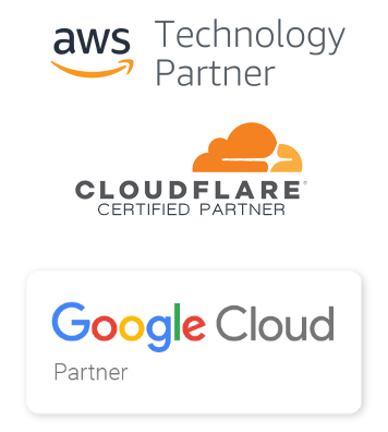 AWS, Google Cloud, Cloudflare logos partners for Linnflux